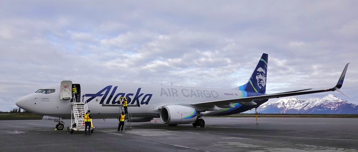 Alaska Air Cargo freighter, Cordova, Alaska.