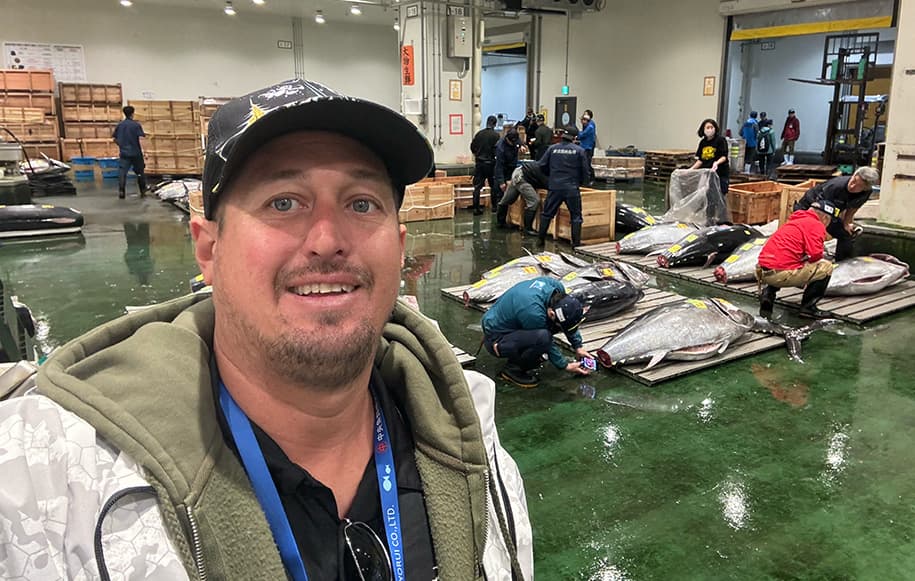 Man at Tokyo fish market