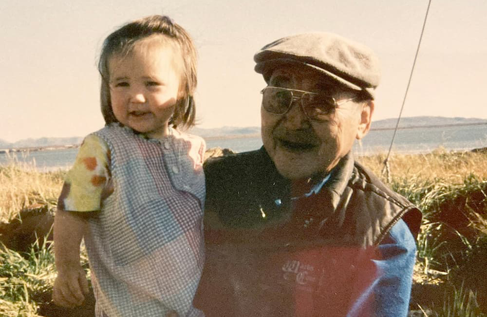 Girl with grandpa